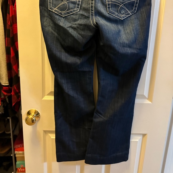 Size 8, INC JEANS. Curvy Fit. Boot Leg. Embellished buttons. - Picture 2 of 6